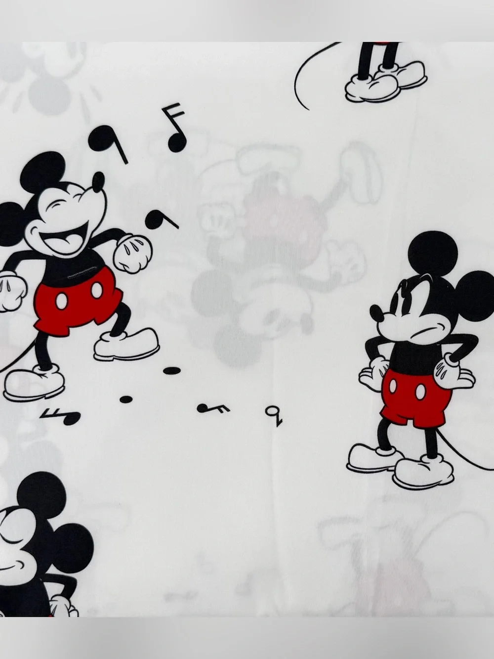 Disney Mickey Mouse Full Sheet Set Jay Franco Microfiber Bedding White Red Flaw